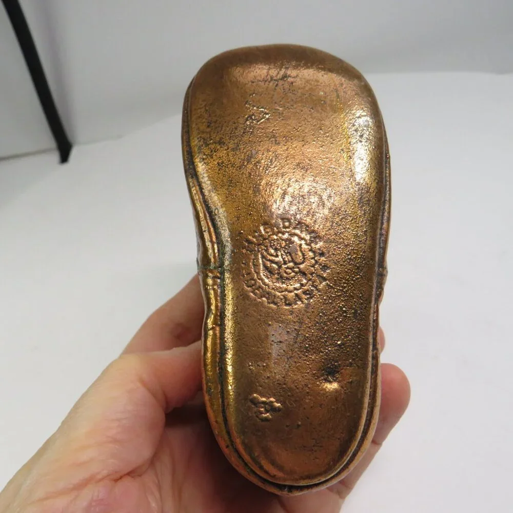 Vintage Bronzed Baby Shoe 60s good quality